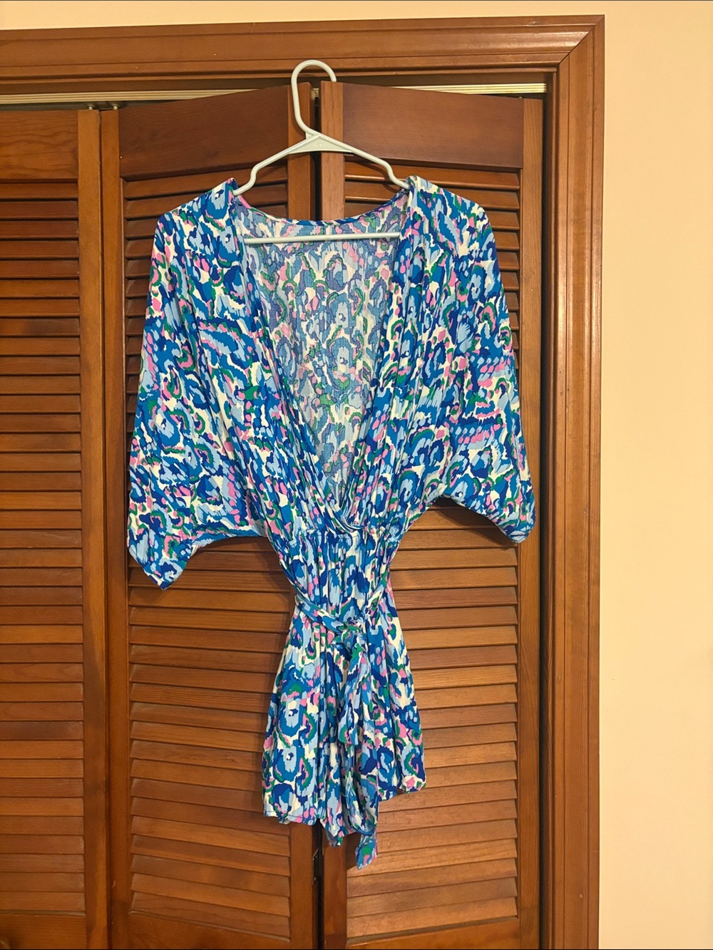Cupshe Blue Multi-Print Women's Swim Coverup